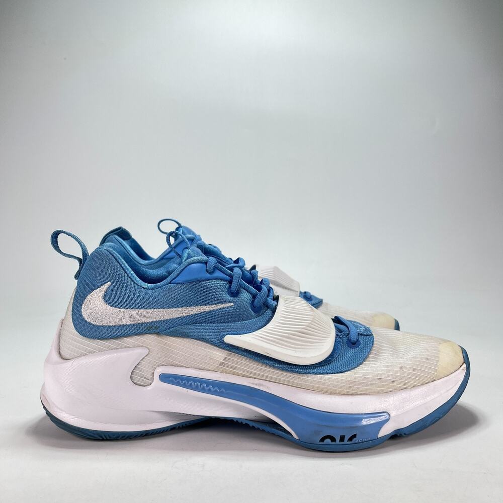 Nike Zoom Freak 3 TB White Blue Lace Up Basketball Shoes DM7378405 Men's Size 11
